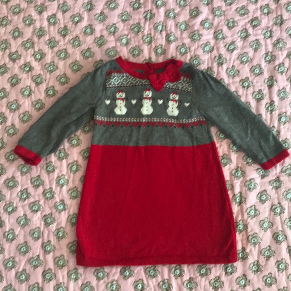 Snowman sweater dress